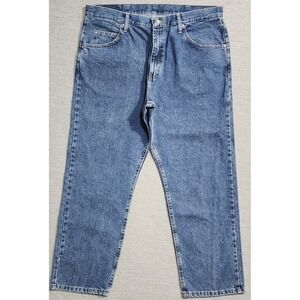 Wrangler Five Star Relaxed Fit Jeans Mens 38x29 Medium Wash Denim NEW